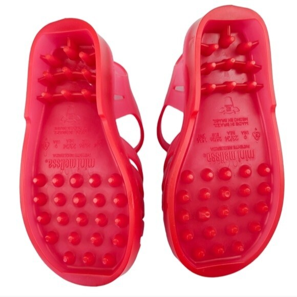 NEW Mini Melissa Pink, Silver Sparkly Star & Rainbow Sandal, Size 9, New in Box - Picture 10 of 14